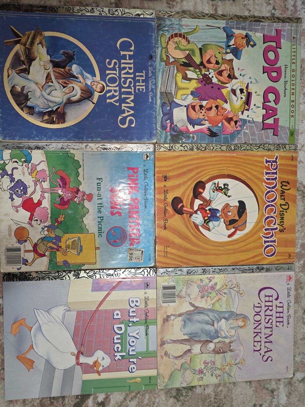 Lot of 6 Little Golden books-Top Cat & more